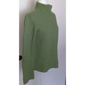 Dolce & Gabbana | Sweater Green High Neck Ribbed Knit Sweater Made In Italy M